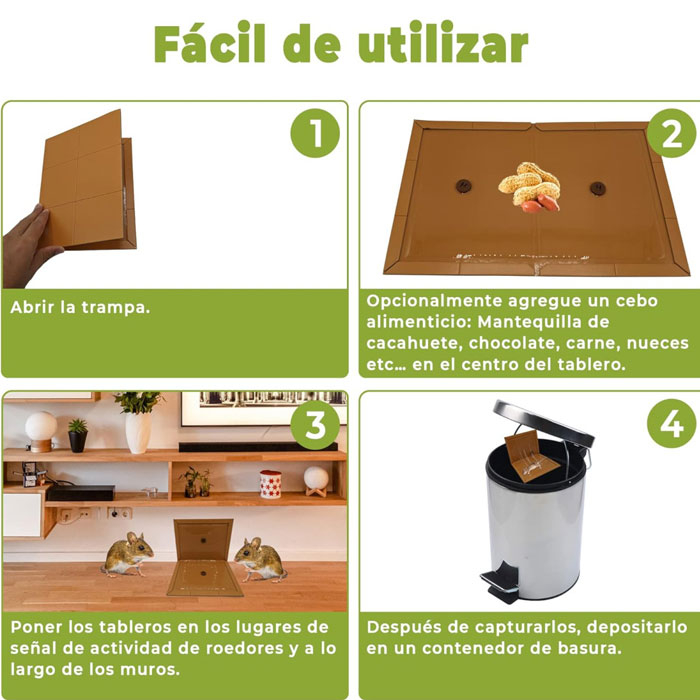 Armadilha adesiva para captura de ratos e camundongos eco