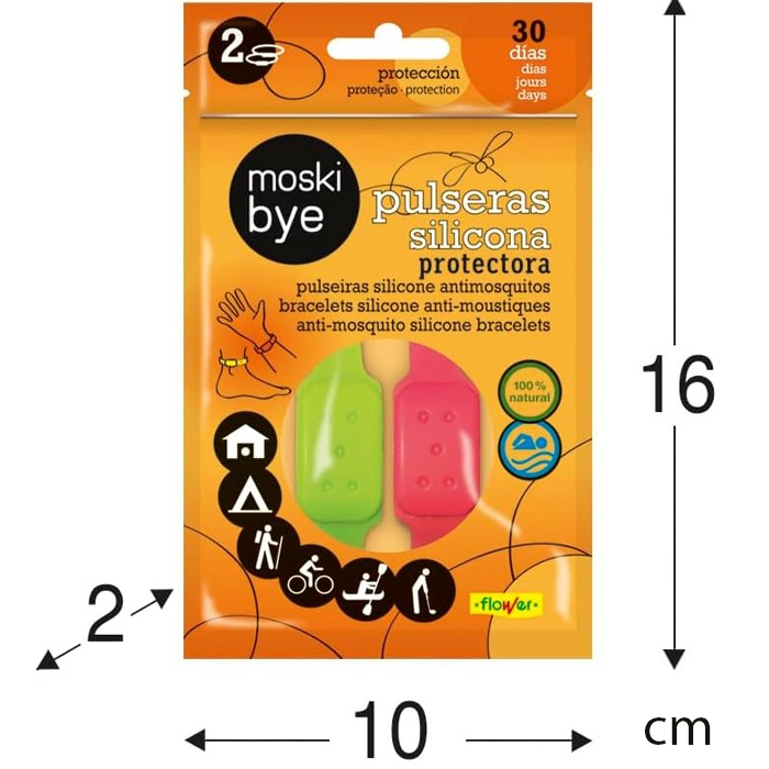 Pulseira repelente de mosquitos 2 unidades