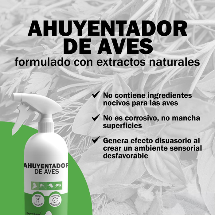 Spray Repelente de Aves -Gel Antipouso 1L