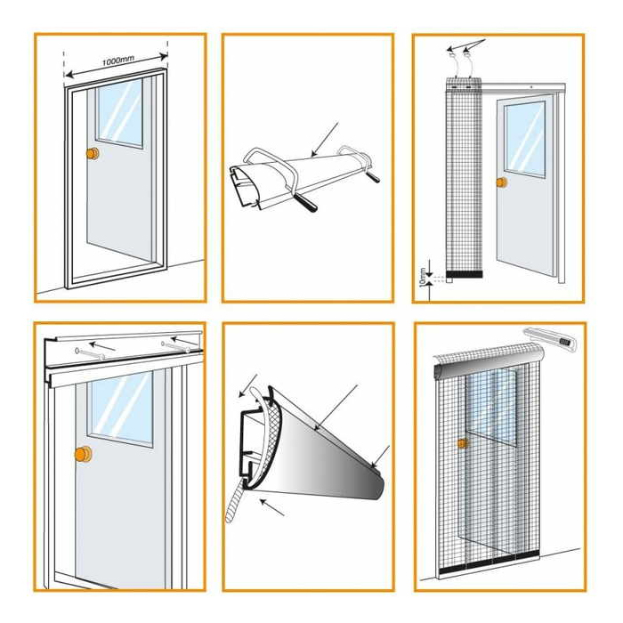 Cortina anti-insetos para portas STV